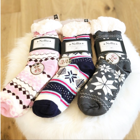 Warm Cozy Sherpa Socks Stocking Stuffer - Picture 5 of 7